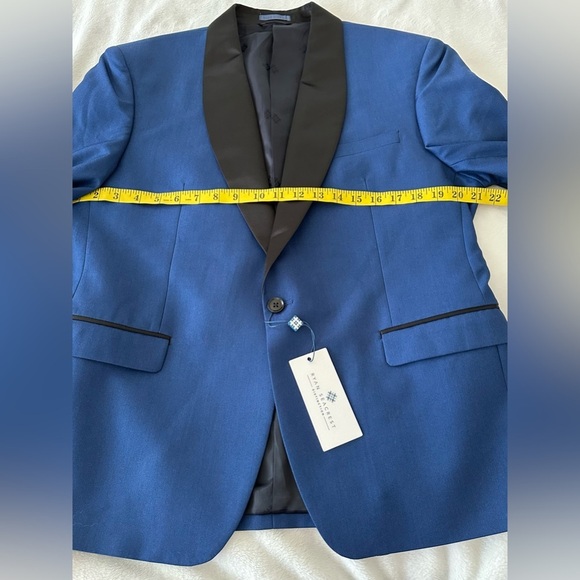 Ryan Seacrest Slim-Fit Stretch Cobalt Blue Tuxedo Set Size 44S, Pants 36Wx30L - Picture 6 of 16